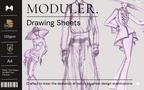 MODULER. Drawing Sheets 120 GSM A4 Acid Free — Fashion Series for NIFT NID UCEED Design Entrance Preparation